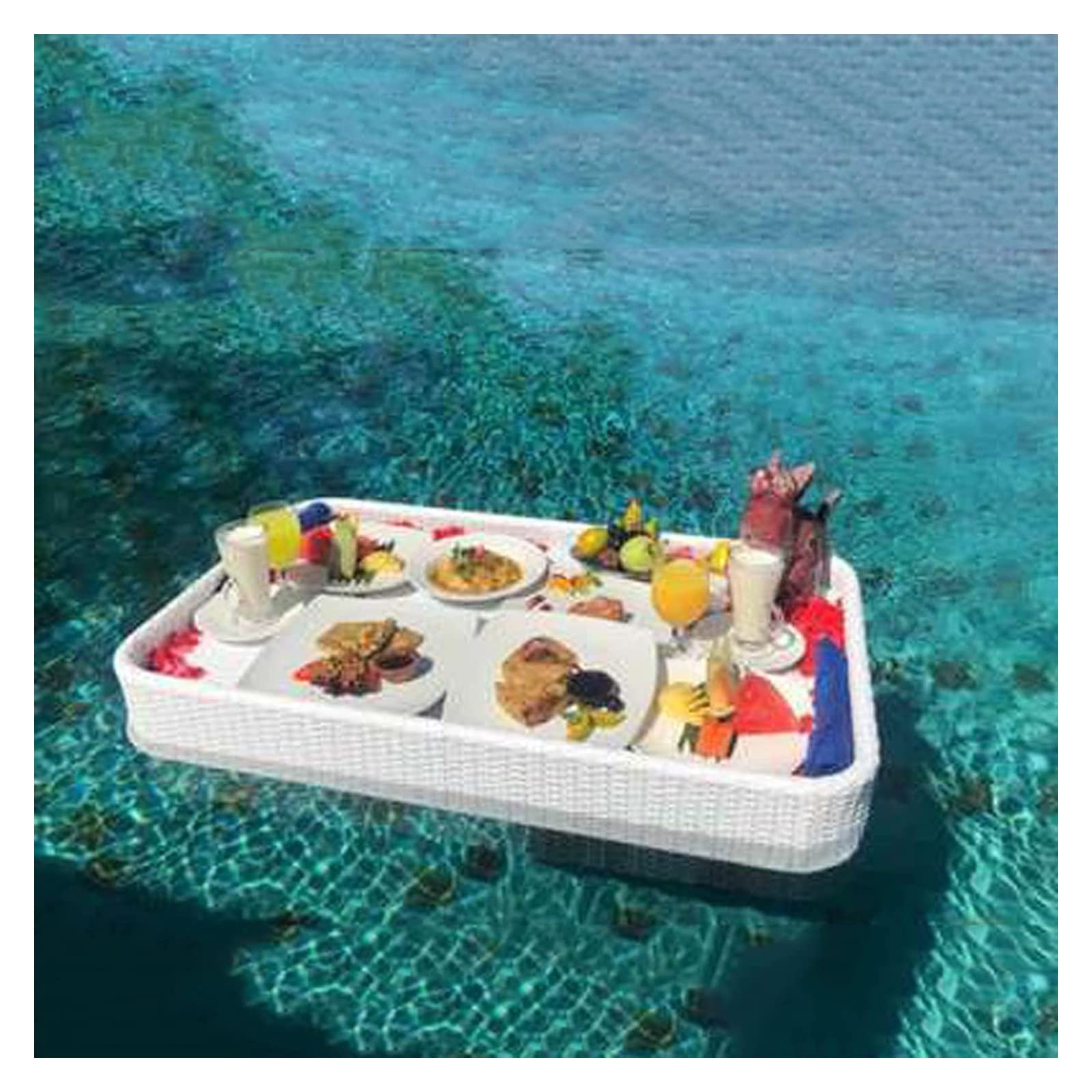 Luxury Floating Serving Tray Pool Tray Table Rectangle Floating Tray Stylish Floating Serving Tray Table and Bar