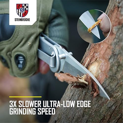 Miniatura 2 de Cuchillo de bolsillo para hombres con clip, cuchillos de bolsillo plegables resistentes, hoja de acero inoxidable 14C28N recubierta de titanio de