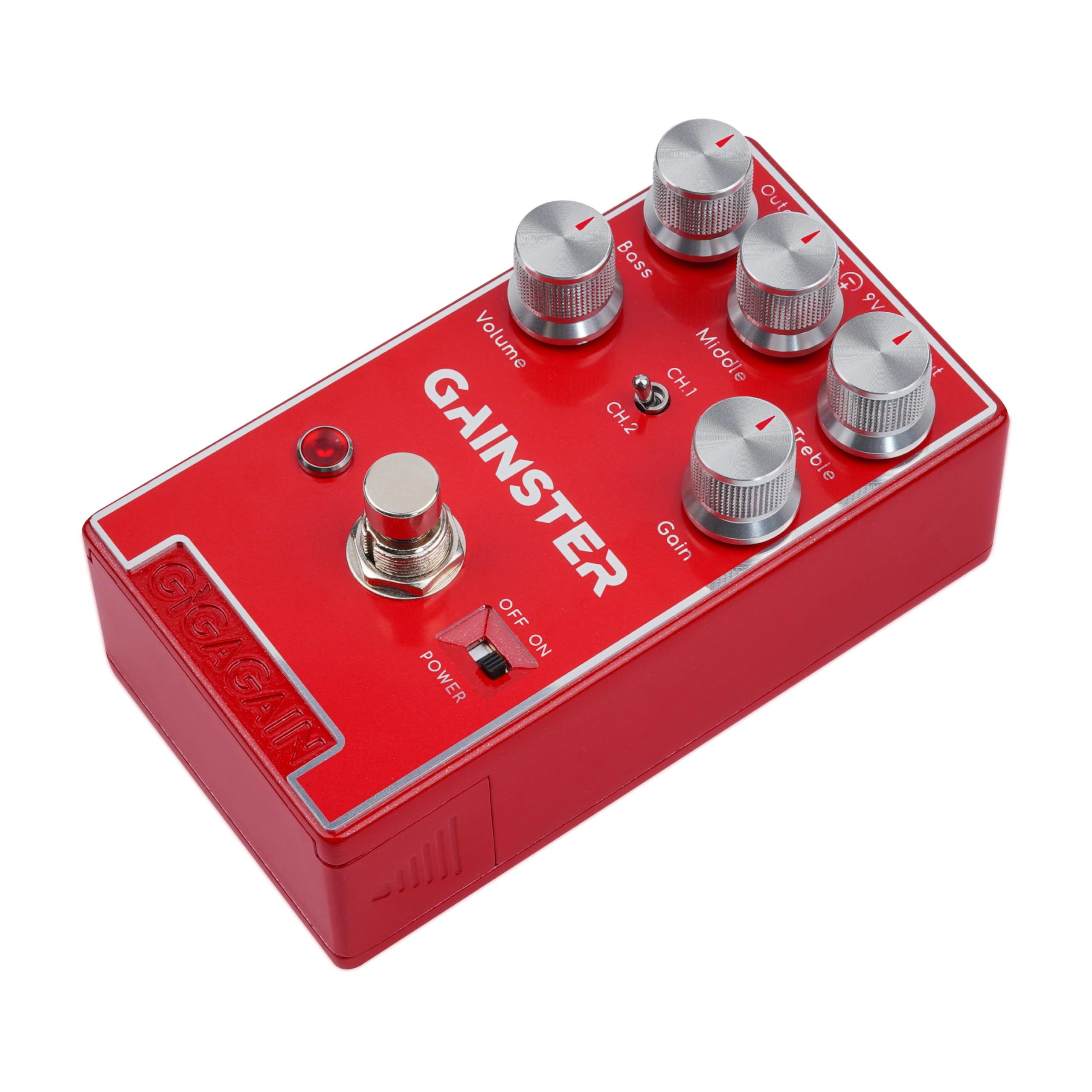 Pédale de préampli guitare Gigagain GP03 Gainster HiGain – Distorsion à gain élevé et préampli type ampli, son métal précis, égalisation puissante, true bypass, format compact