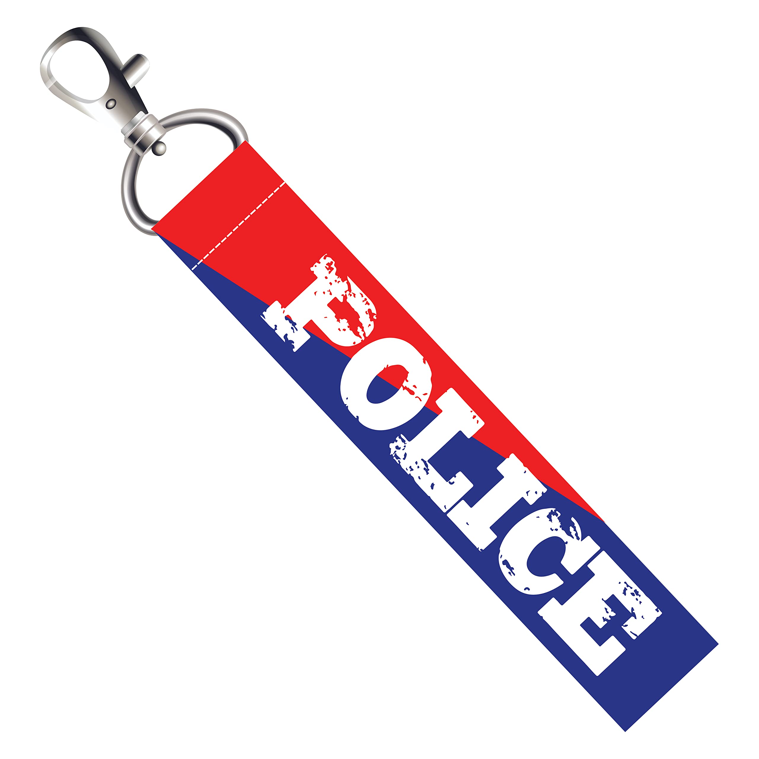 ISEE 360® Police Logo Lanyard Tag with Swivel Lobster for Gift Luggage Bags Backpack Laptop Bags L X H 5 X 0.8 INCH-image-33