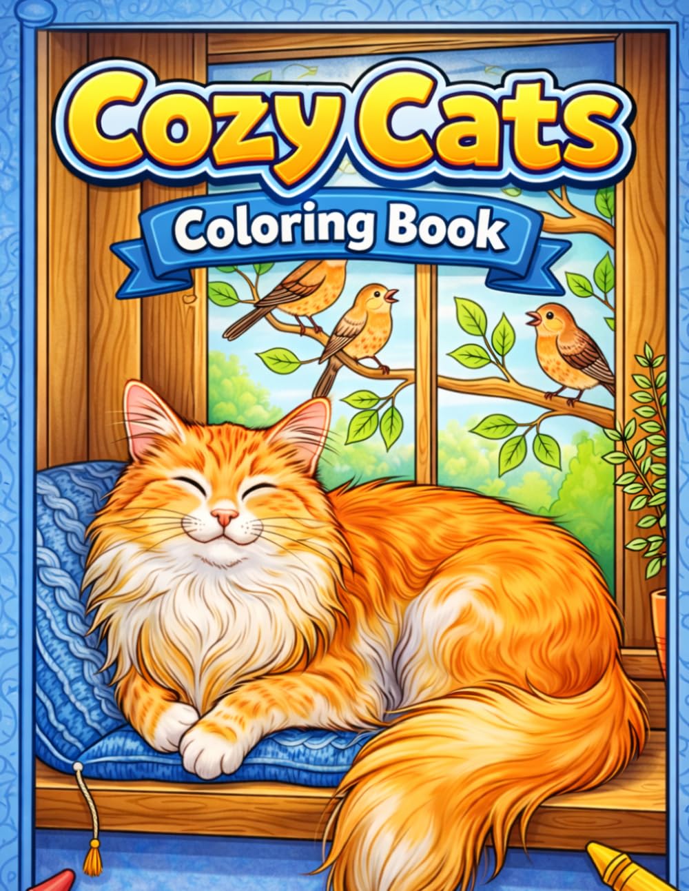 Cozy Cats Coloring Book: Cute & Relaxing Cat Coloring Pages for Stress Relief, Cozy Moments, and Cat Lovers – Easy Designs for Teens & Beginners