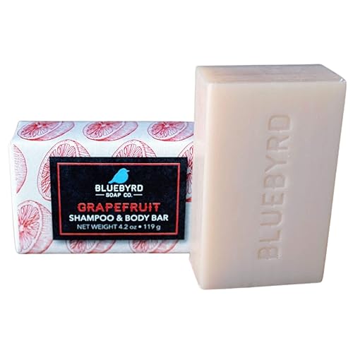 BLUEBYRD Soap Co. Barra de champú sólido de pomelo, barra de lavado de cabello ideal para viajes, barra de champú perfumada de pomelo natural para disponible en Yaxa Colombia