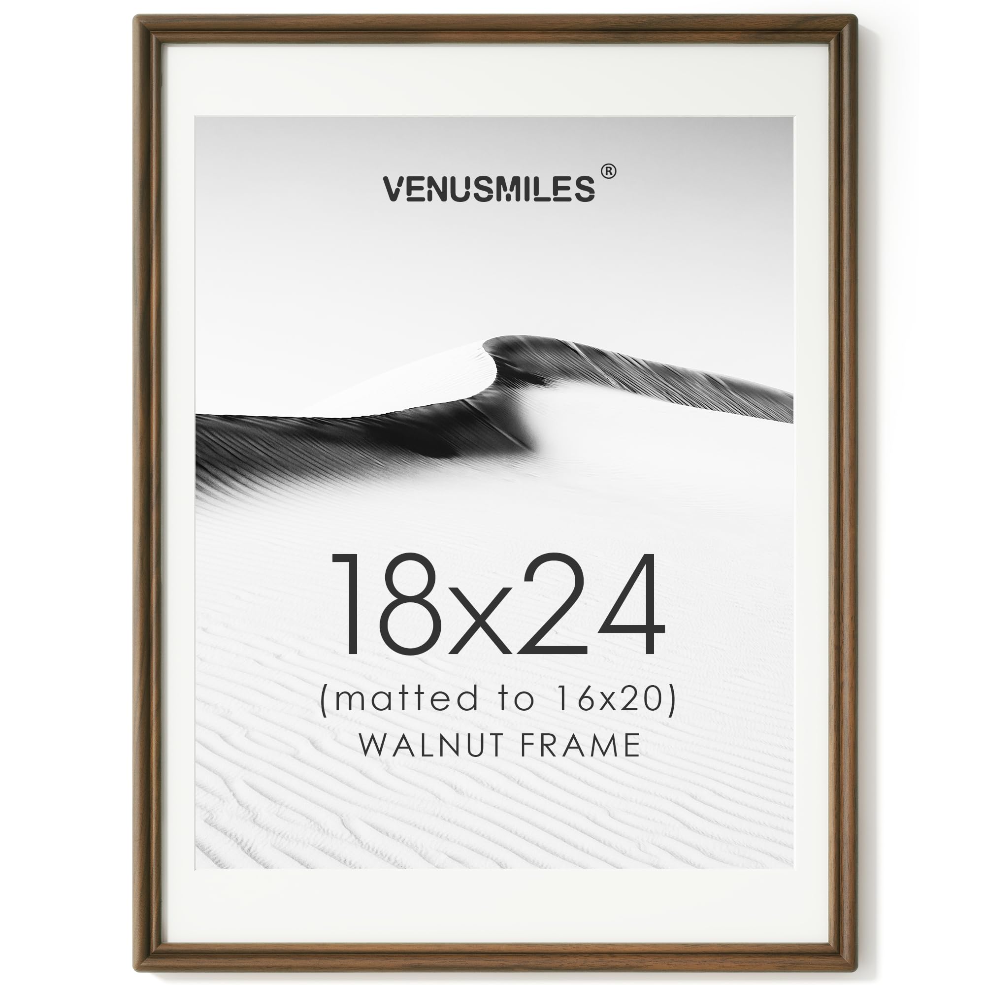 Cadre photo bois de noyer 45x61 pour protéger vos grands tirages