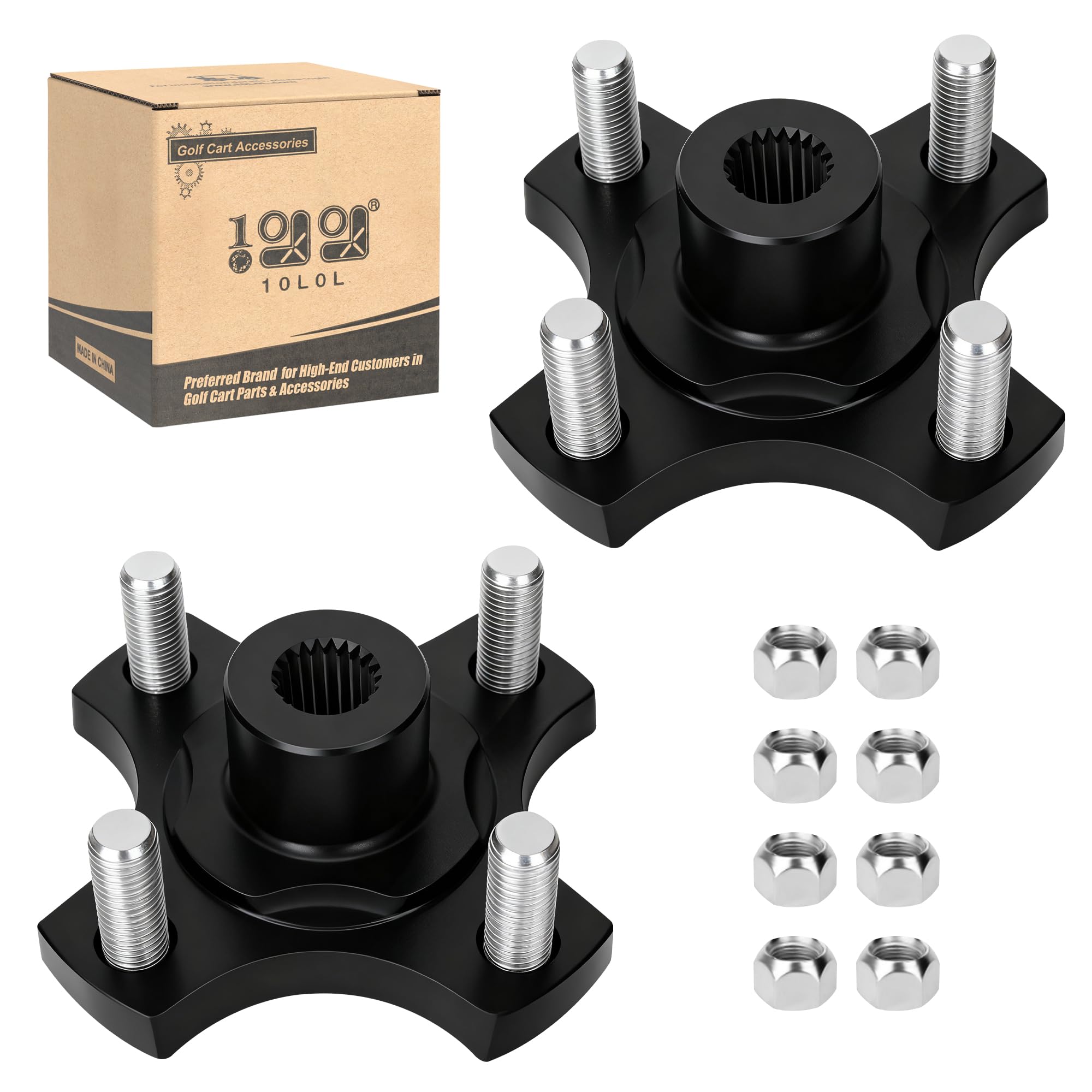 10L0L Golf Cart Rear Axle Hub Assembly for EZGO RXV 2008-Up Gas and Electric,Replace OEM# 604112, 615604,2 pcs