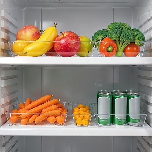 Miniatura 6 de 12 organizadores de cajones de plástico transparente, 12 x 6 x 2 pulgadas, 9 x 6 x 2 pulgadas, 6 x 3 x 2 pulgadas, cocina, baño, nevera, utensilios,