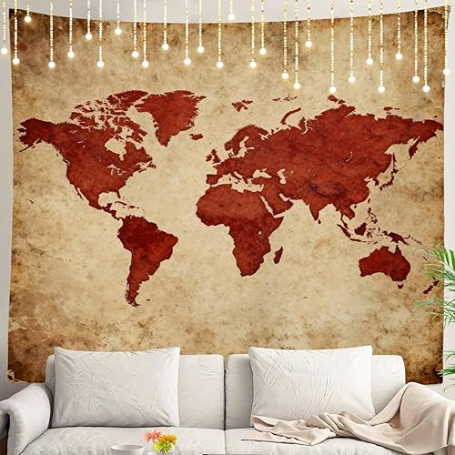 Miniatura 99 de Shrahala Tapiz de pared de acuarela desgastado, elegante pintura para colgar en la pared, tapiz grande decorativo de fibra de poliéster, dobladillo