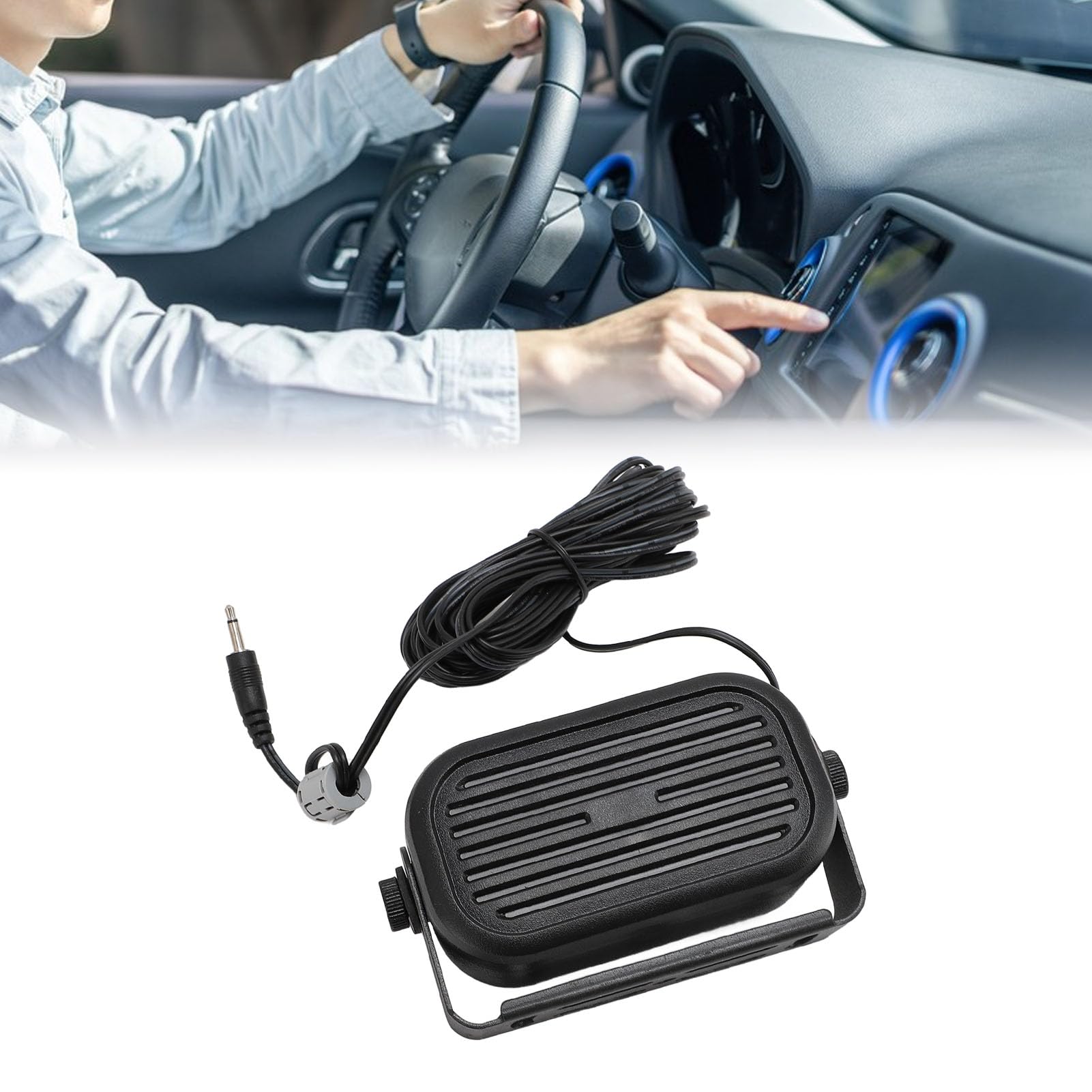 Topiky Mini Altavoz Externo Alto y Claro Altavoz Externo para Automóvil de 7 W con Cable de 14.76 Pies de Longitud, Compatible con la Mayoría de Las Radios de Automóvil, Radios CB,