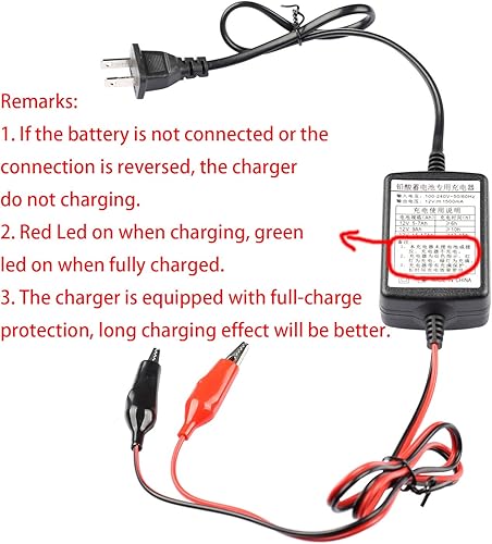 Miniatura 3 de 12V Volt 1500mA selló el enchufe 1.5A del cargador de batería recargable de plomo ácido de los E.E.U.U