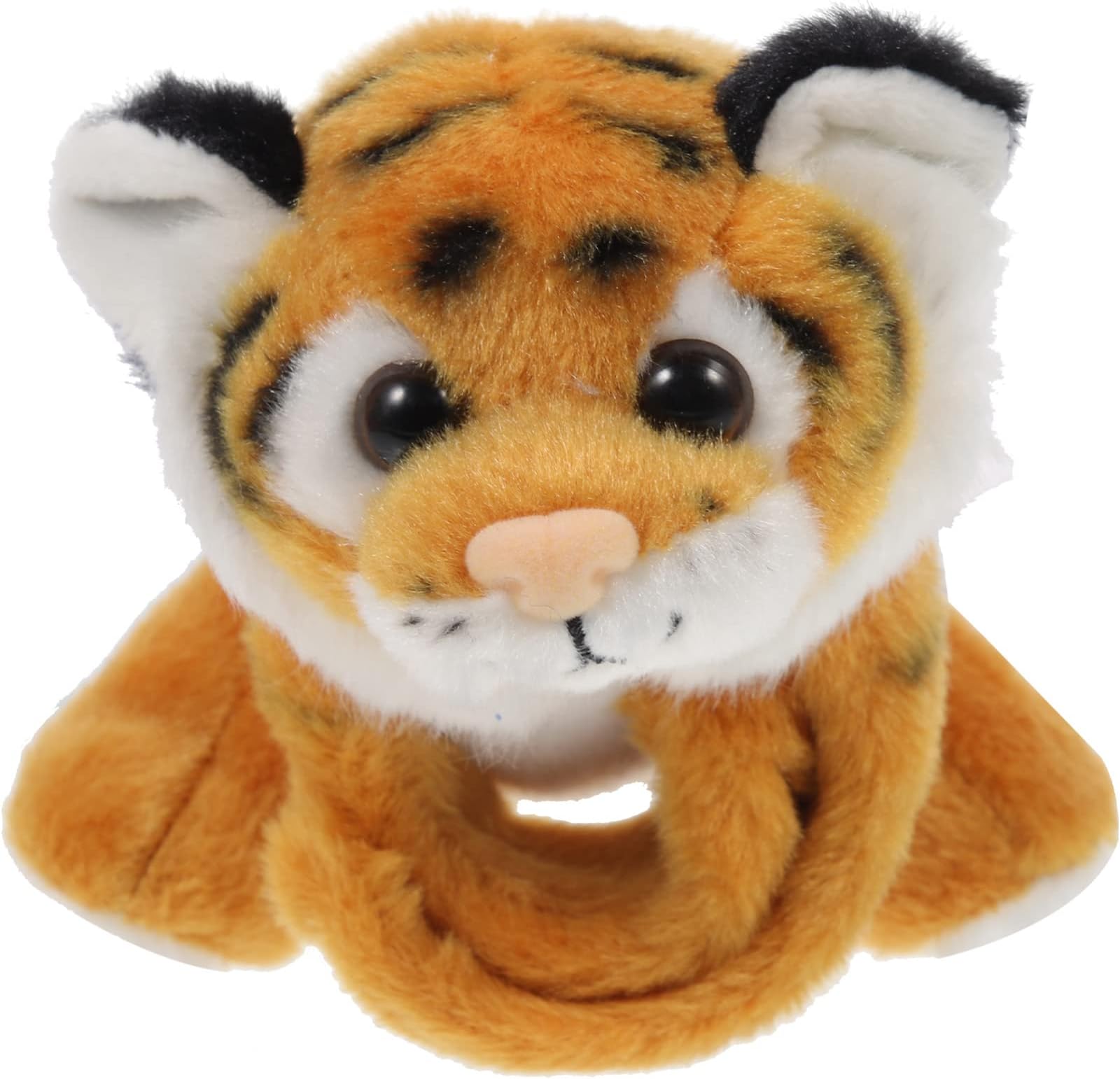 HOLIDYOYO Hug Animal Slap Bracelet for Kids Party Favors Stuffed Animals Huggers Slap Bracelets Plush Toy Childrens Day Gift(Tiger)