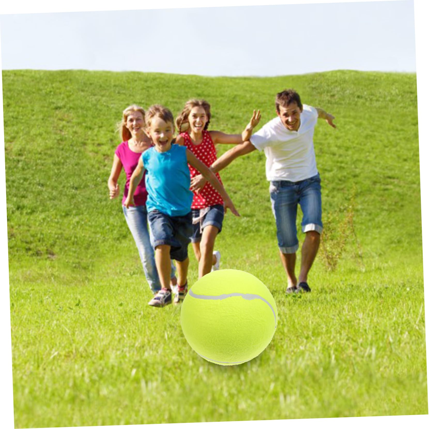BESTonZON 1Pc Inflatable Flannel Tennis Ball for Soft Rubber Outdoor Sports Ball for Play and Exercise Durable and Comfortable Touch for Active Fun