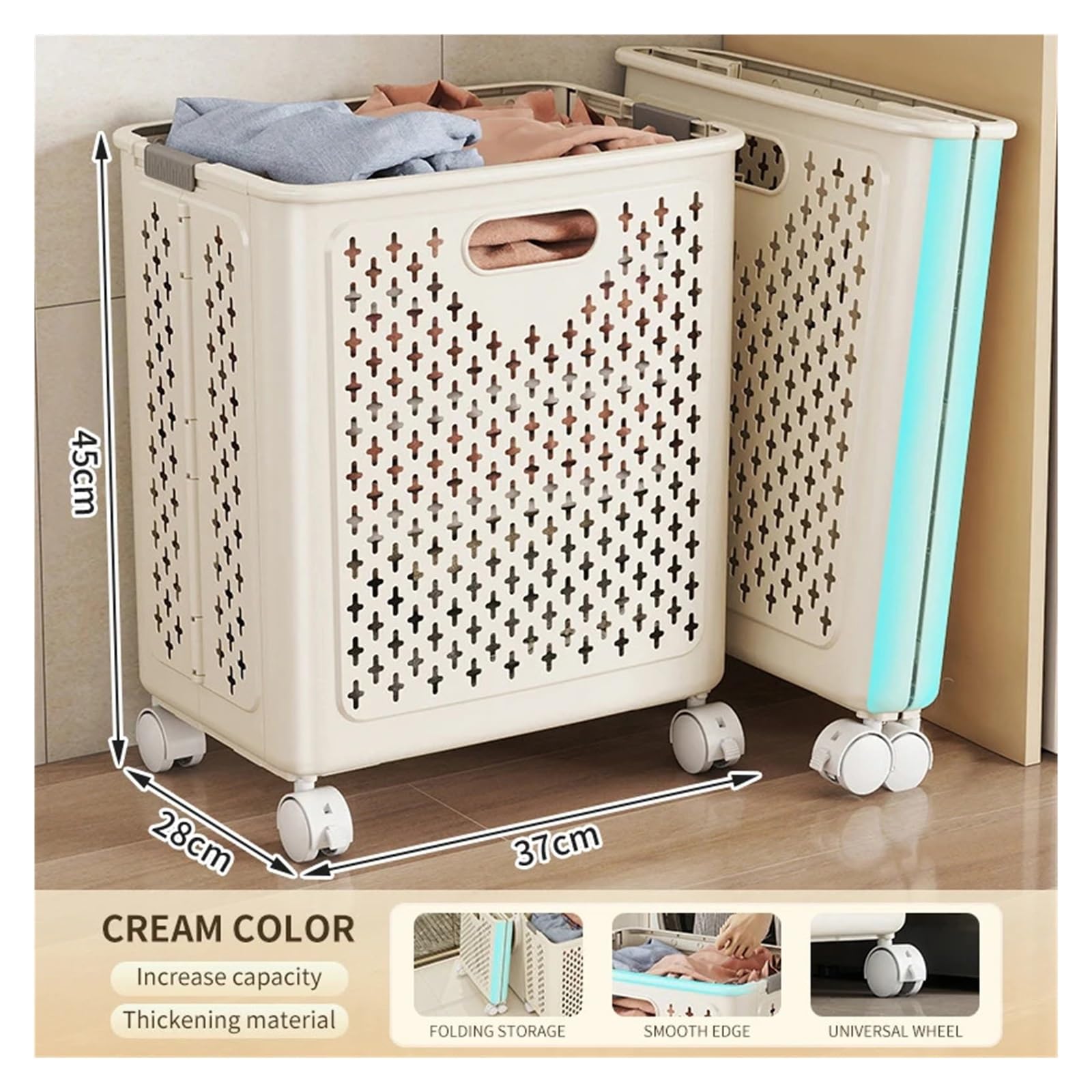 Carrello Biancheria Cestino portaoggetti multifunzionale
