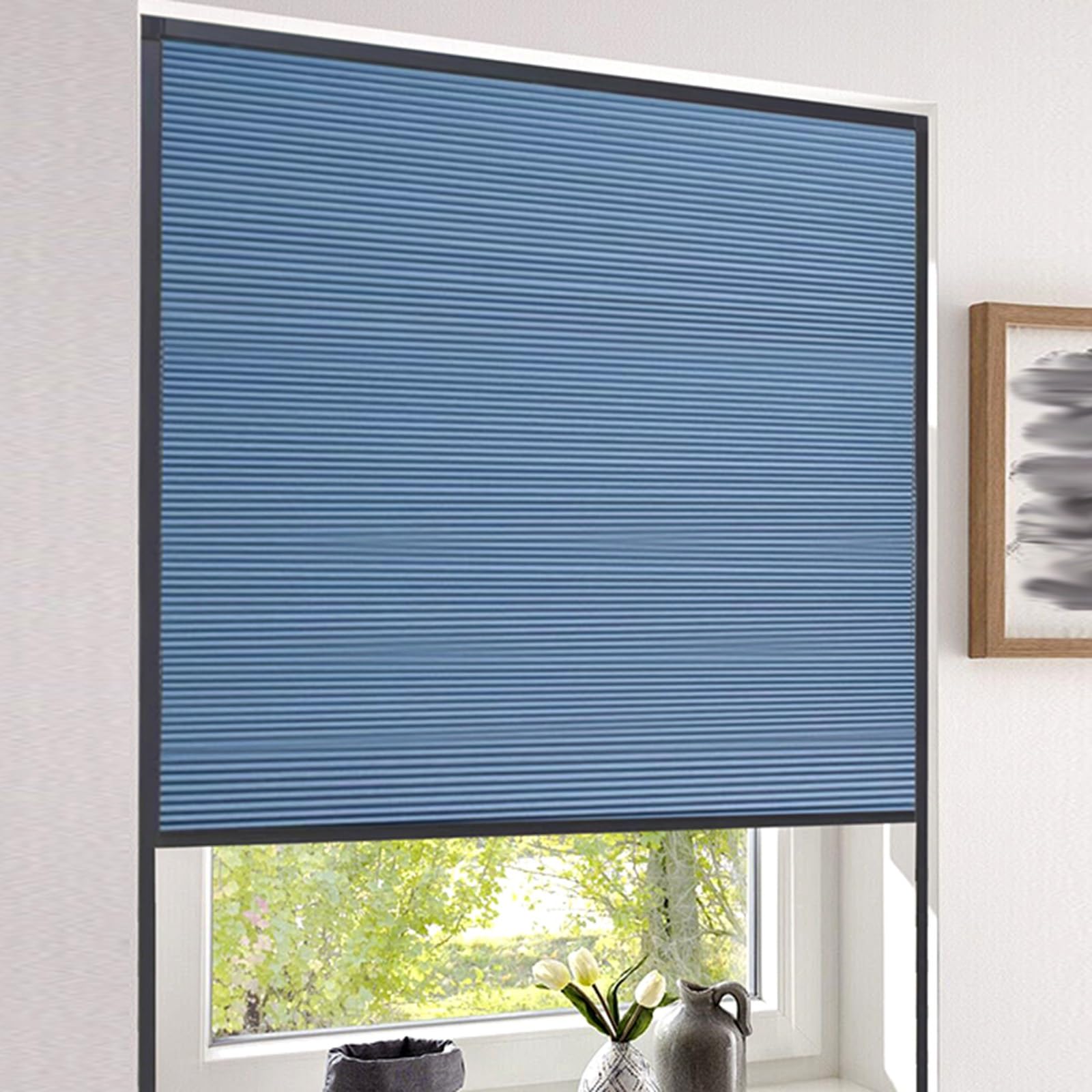 Porte pliante coulissante 70x180 cm en aluminium bleu