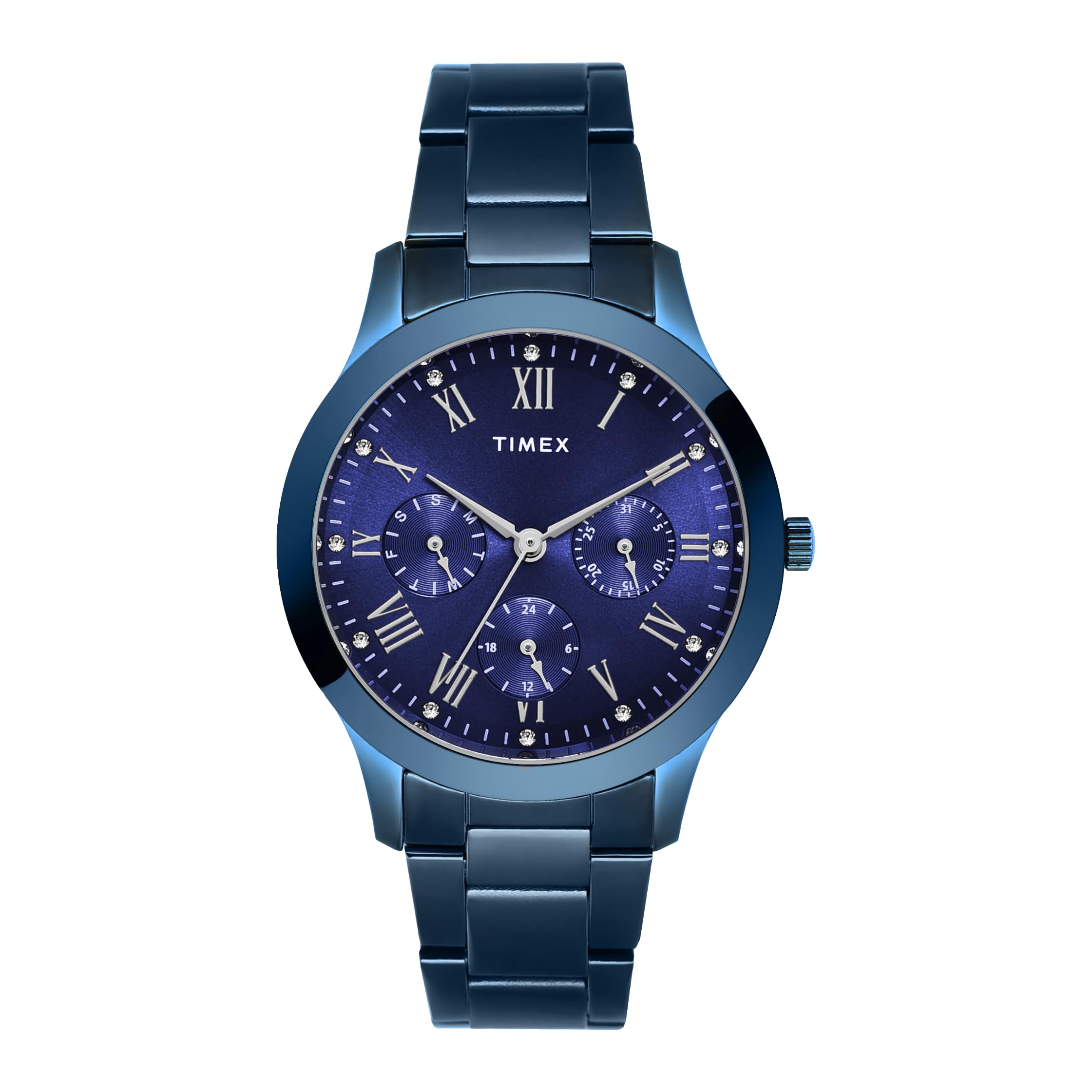 TIMEX Stainless Steel Women Blue Round Multifunction Dial Analog Watch- Tw000Q819 (B0CQRNX4N5) Amazon Price History, Amazon Price Tracker
