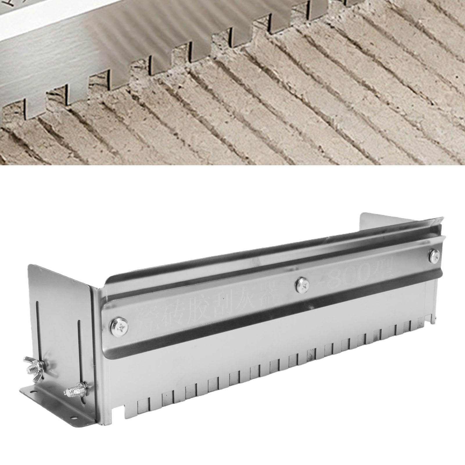 Fockety Truelle Crantée Réglable 40-80 Cm, Spatule à Colle pour Carrelage