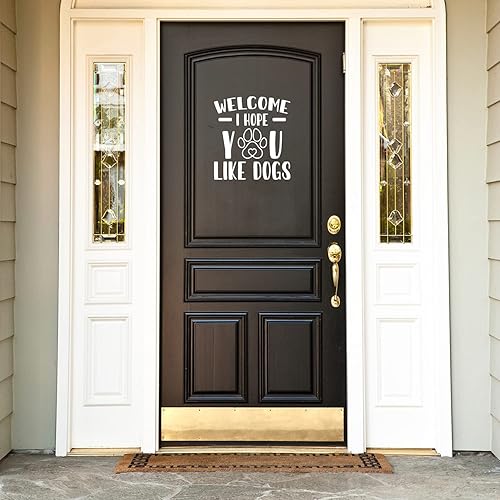 Miniatura 2 de Calcomanía de vinilo para pared, con texto en inglés "I Hope You Like Dogs", 20 x 17 pulgadas, calcomanía divertida e inspiradora para el hogar,