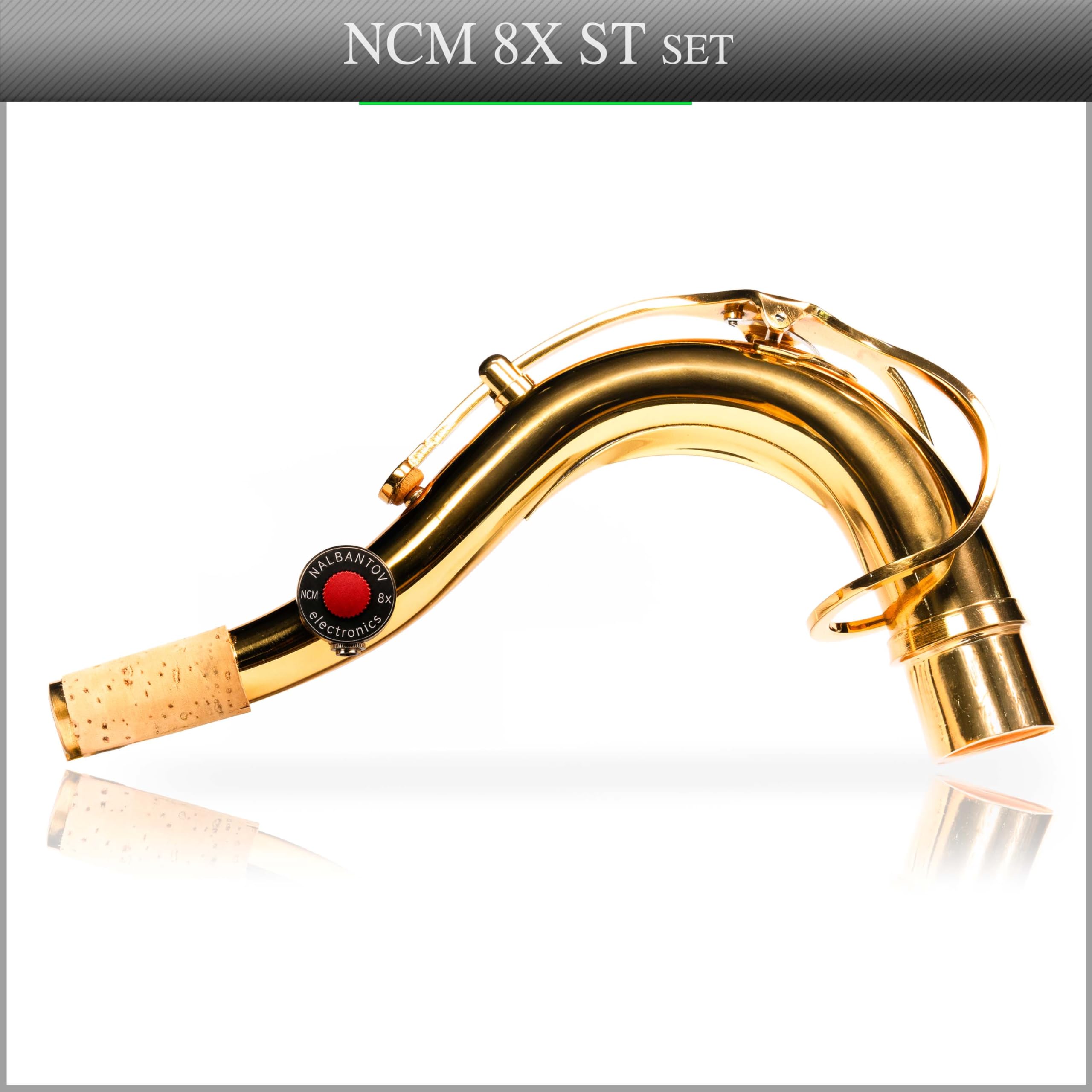 Sassofono tenore microfono Nalbantov NCM 8X ST set | pickup System, cavo, collo