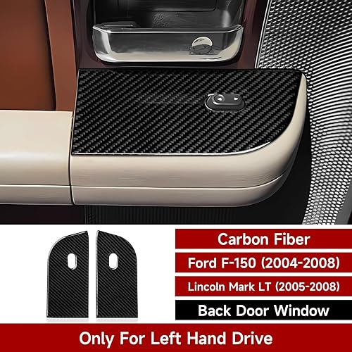 Miniatura 2 de Cubierta adhesiva para interruptor de elevación de ventana de automóvil, decoración de fibra de carbono, se adapta a Ford F150 (2004-2008)  Lincoln