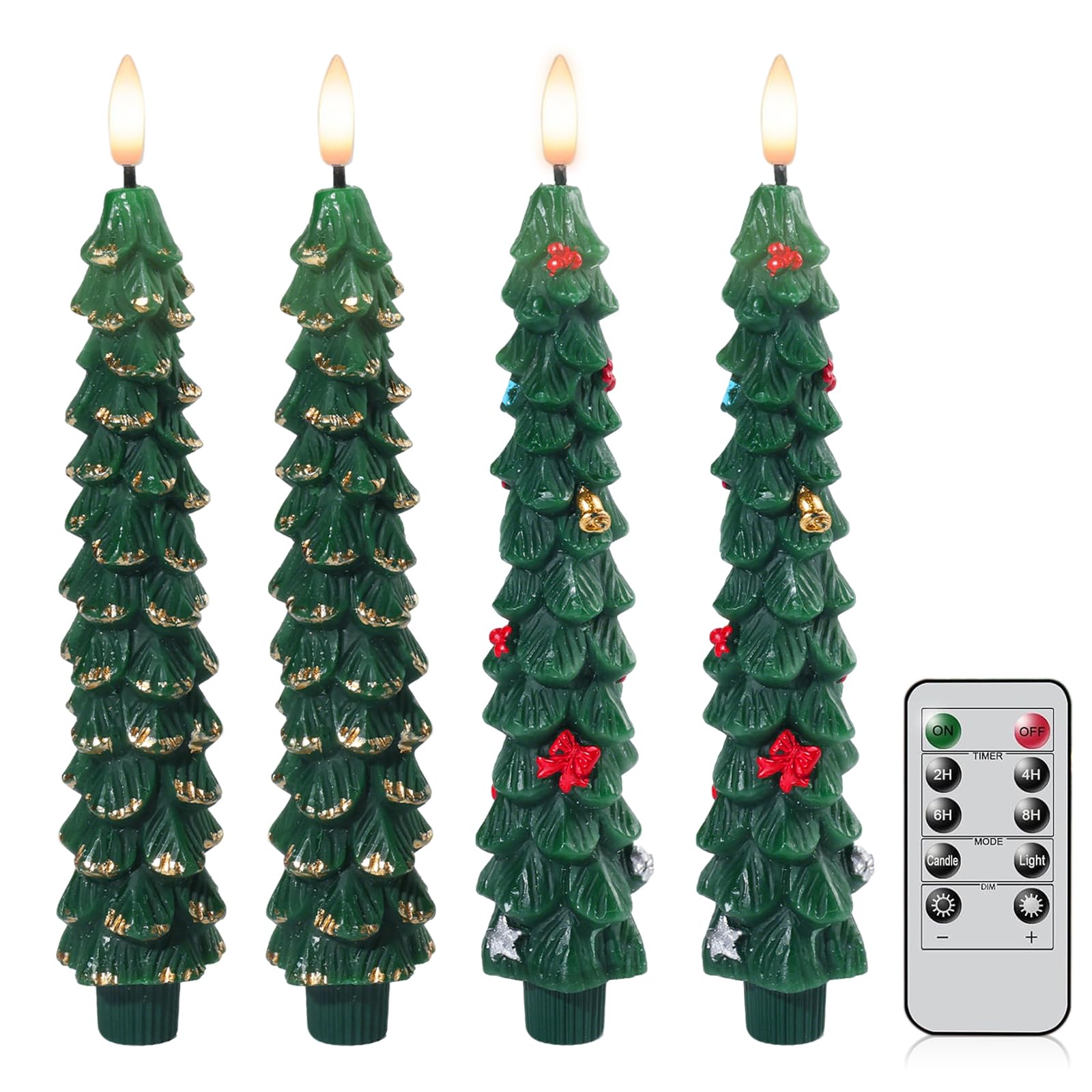 Bougies LED pour sapin de Noël à piles et programmables - 8
