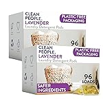 The Clean People Laundry Detergent Pods - Hypoallergenic Laundry Pods - Ultra Concentrated, Recyclable Packaging, Stain Fighting - Lavender, 192 Pack