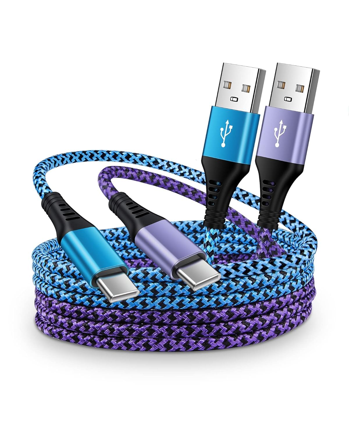 Cavo USB A a USB C 10FT ricarica rapida nylon intrecciato extra lungo cavo di ricarica di tipo C per Samsung A16 A15 5G A54 A55 A14 A32 A35 A25 Z Fold 6 S24 Ultra S23 S22, Pixel 9 8 Pro 7a 6-Android