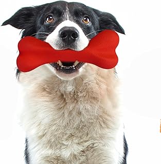 Qesonoo Dog Toys for Aggressive Chewers Dog SuperChewy Tough Dog Bone Toy for Large Medium Dogs Breed Strong Natural Rubber