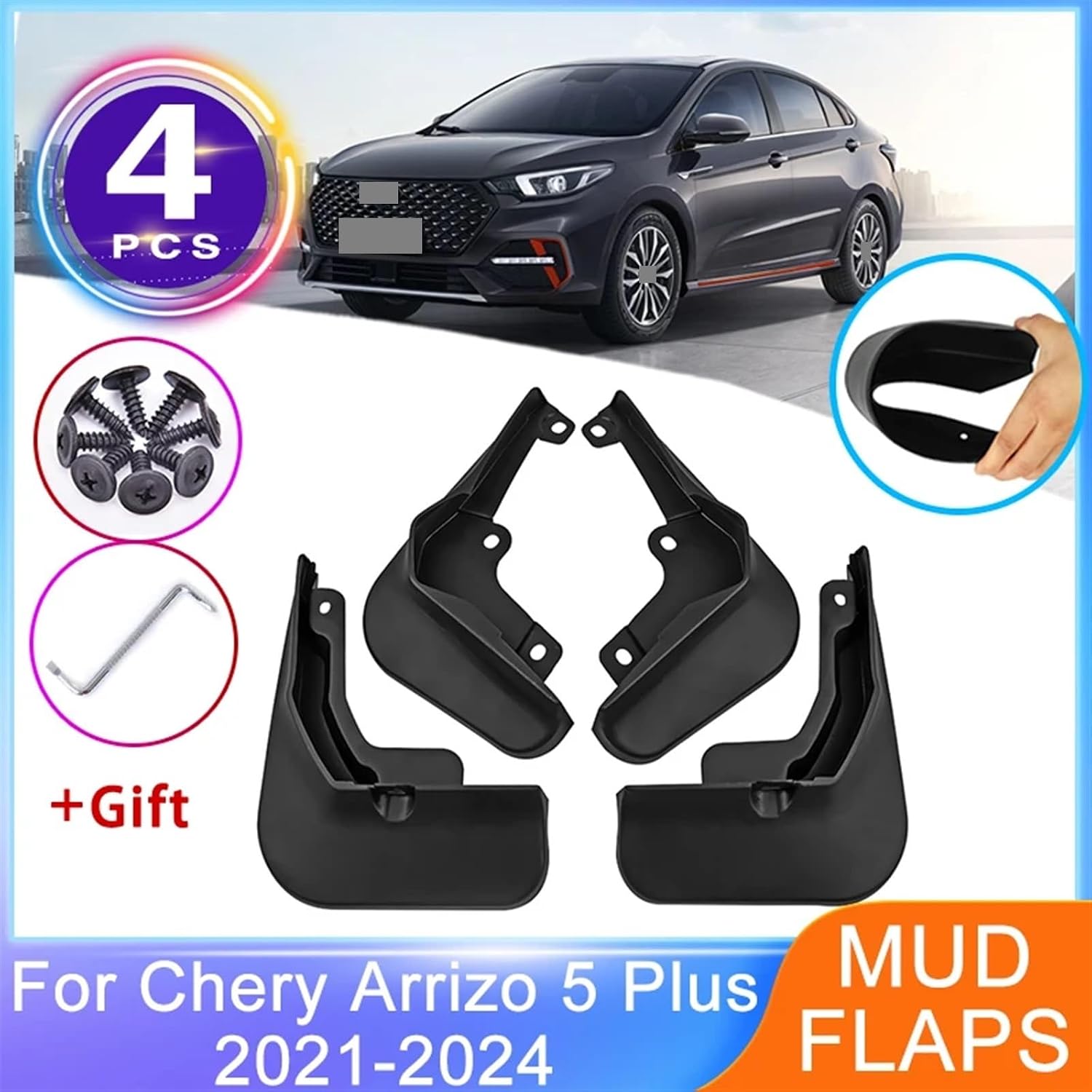 For Chery Arrizo 5 Plus Fownix 6 Pro Omoda S5 O5 2021 2022 2023 2024 Front Rear Mudguard fenders Protector Wheels Mudflap