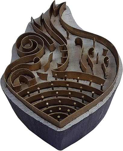 Miniatura 3 de Royal Kraft Sellos de madera de latón para impresión en bloques en arcilla, cerámica, tela BHItag013