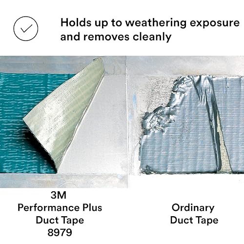 Miniatura 3 de 3M Performance Plus 8979 - Cinta adhesiva resistente, azul pizarra, 2.835in x 179.8ft, 12.1 mil, eliminación de limpieza de 6 meses, resiste los