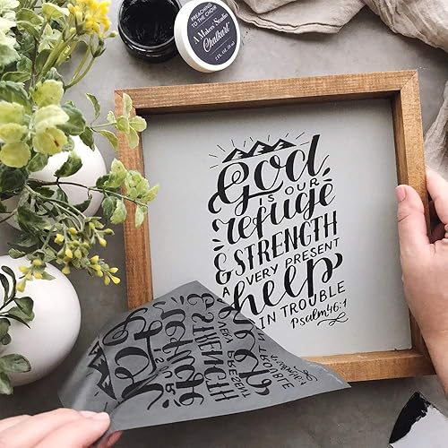 Miniatura 3 de A Maker's Studio - Paquete de 2 hojas de plantillas de malla adhesiva reutilizables, ideales para manualidades y manualidades, adecuadas para