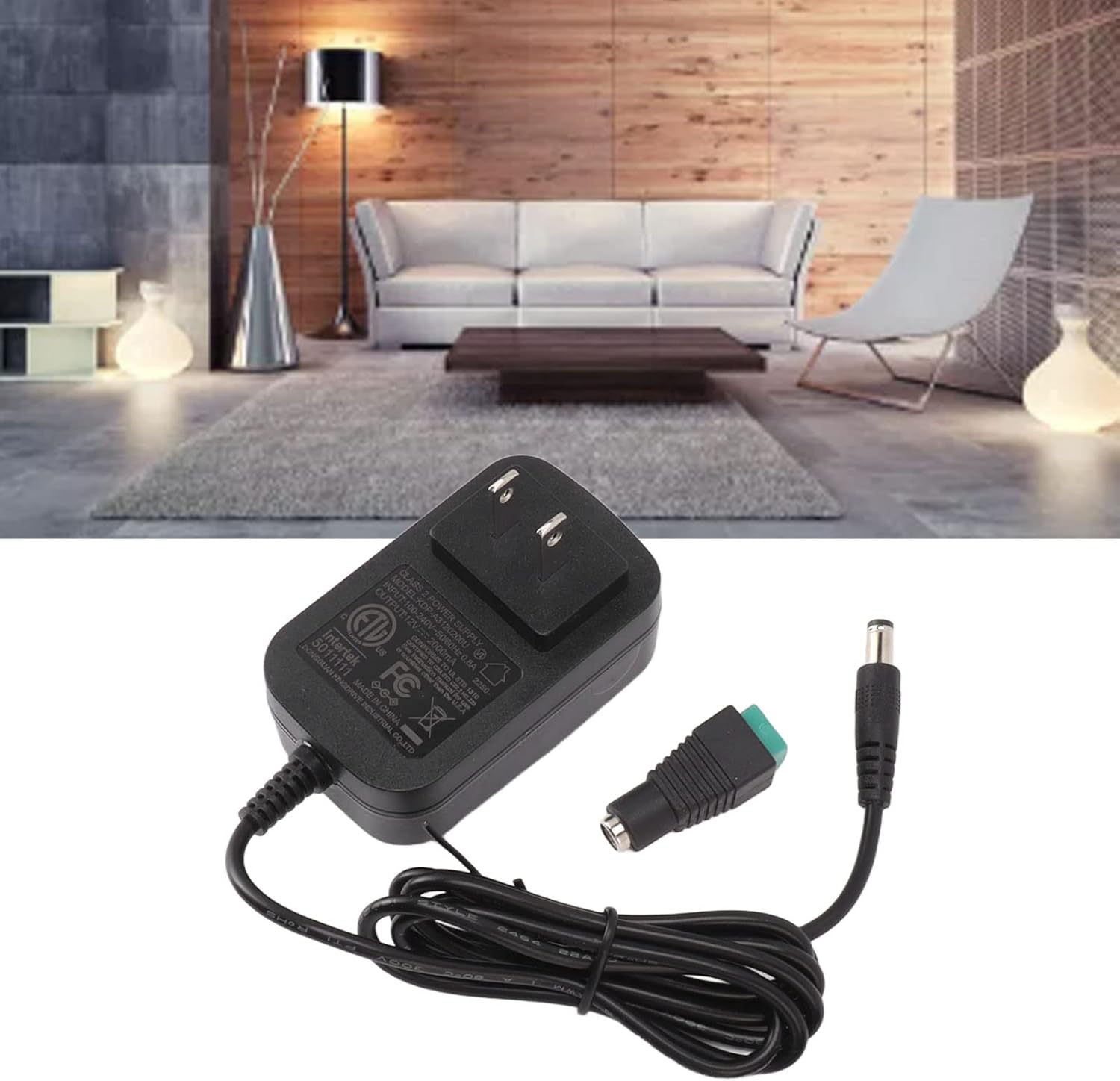 AC to DC Power Adapter 12V 2A Universal Power Supply for LED Light Strips CCTV Cameras Monitors TV with Overload Short Circuit Protection Stable Performance Low Noise