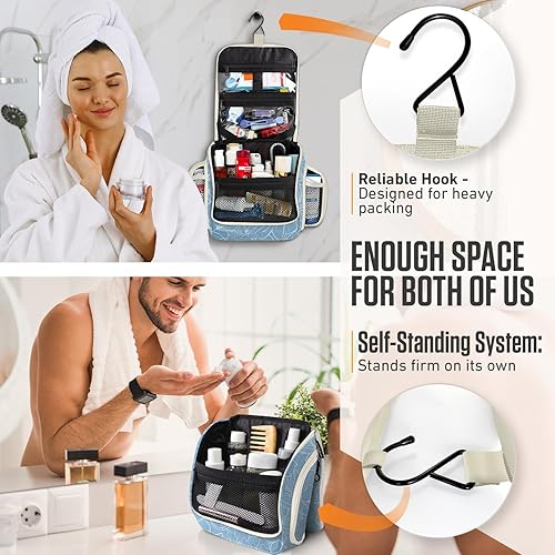 Miniatura 4 de VENTURE 4TH Hanging Travel Toiletry Bag for Women & Men - Travel Organizer with Expandable Compartments & Removable Clear Pouch for Toiletries