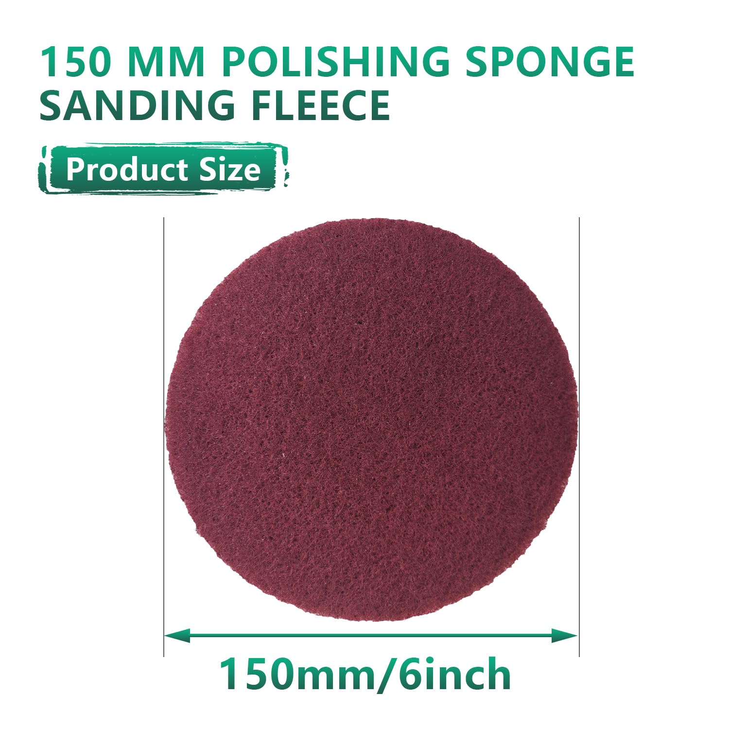 GZKTY Premium Sanding Fleece Discs 150mm (P150-180) - Image 2