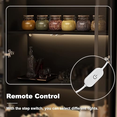 Miniatura 8 de AIEGLE Estantería de 4 niveles con luz LED, vitrina de 63 pulgadas de alto con puertas de vidrio emergentes, estantería independiente para sala de