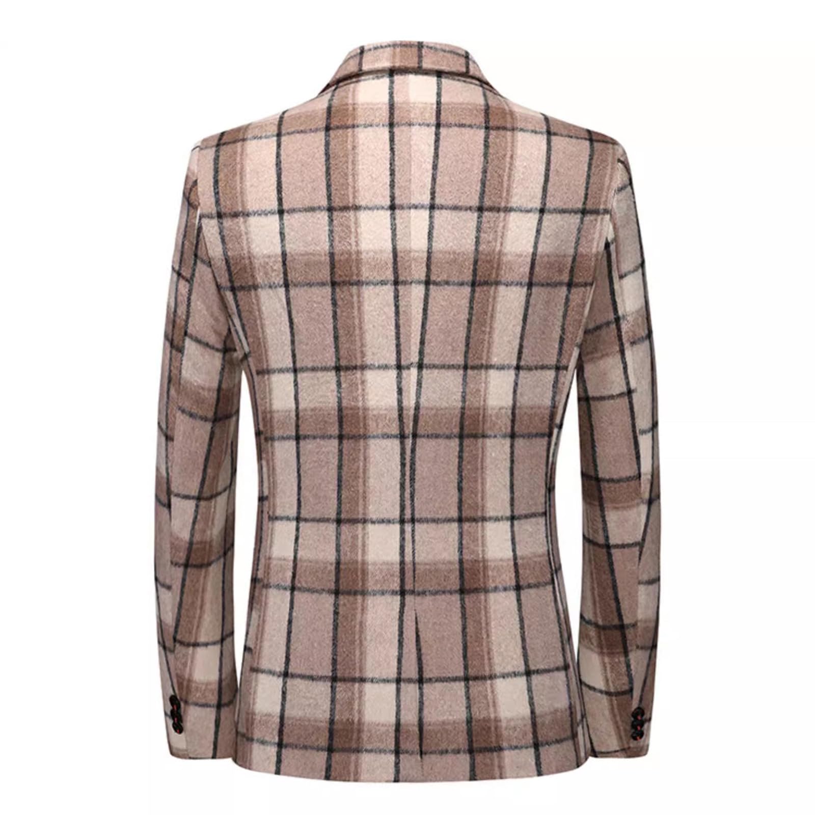 Pijama para hombre a cuadros otoño Sakko Slim Fit Modern Blazer Moda Cómodos Ligeros Regular Hombres Elegantes Chaquetas para Bodas Fiestas Diario Clásico Manga Larga