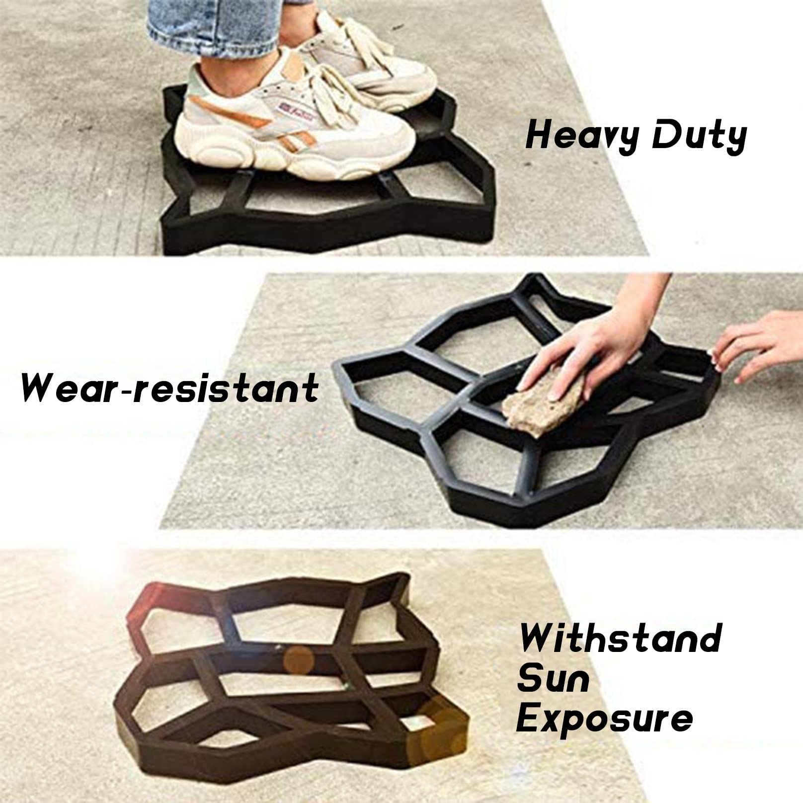 Moules À Pavés Ciment Réutilisables Pour Marche En Béton L'extérieur Stepping Stone Paver Path DIY Walkway Pavement Paving Moulds For Lawn Patio Yard Garden ( Color : 50cm/19.68" , Size : 1 pack )