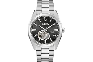 42mm Men's Classic Surveyor 3-Hand Automatic Open Heart Watch