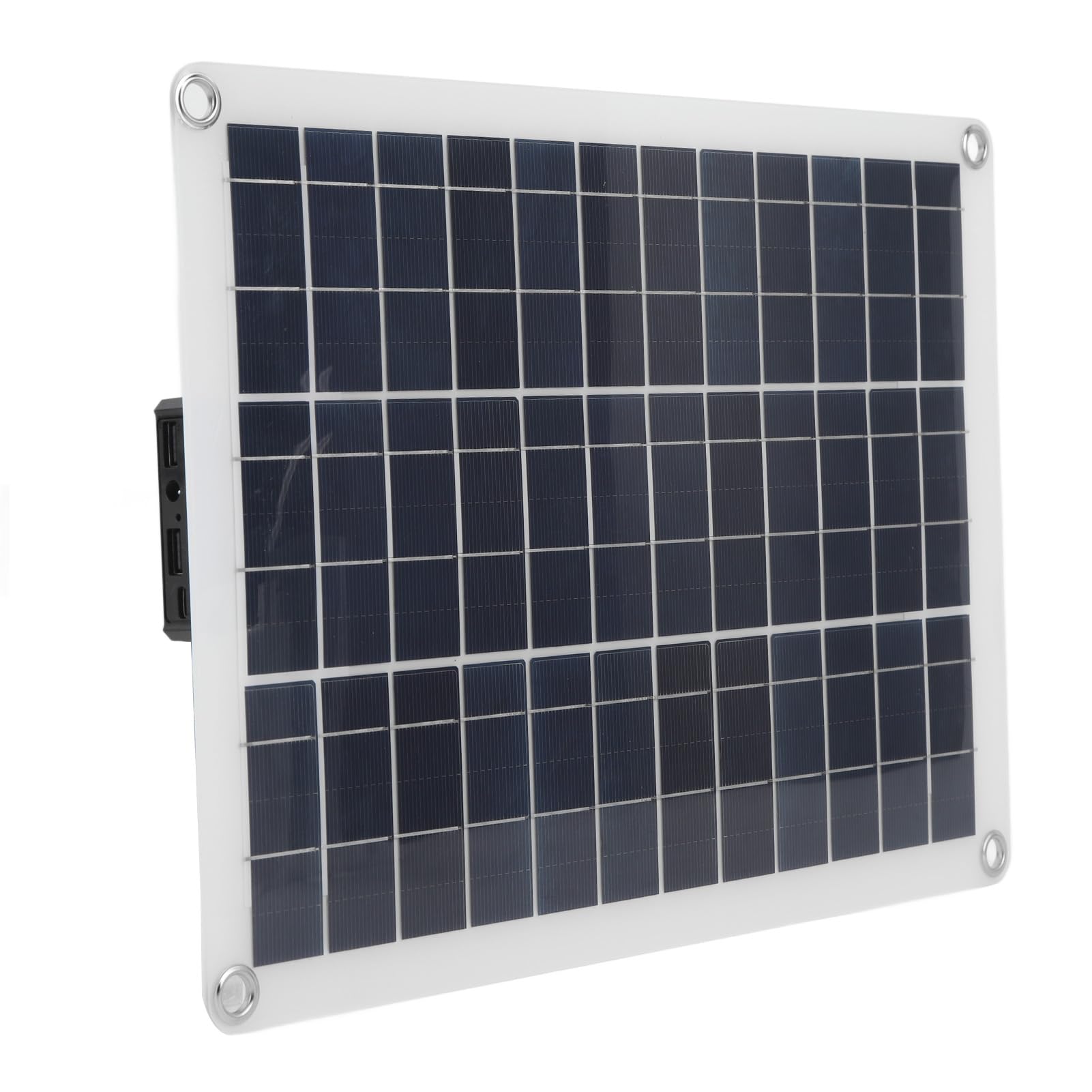 Cryfokt Tragbares 15-W-Solarpanel mit Mehreren Steckdosen, Ideal für das Effiziente Aufladen von Überwachungskameras Im Freien