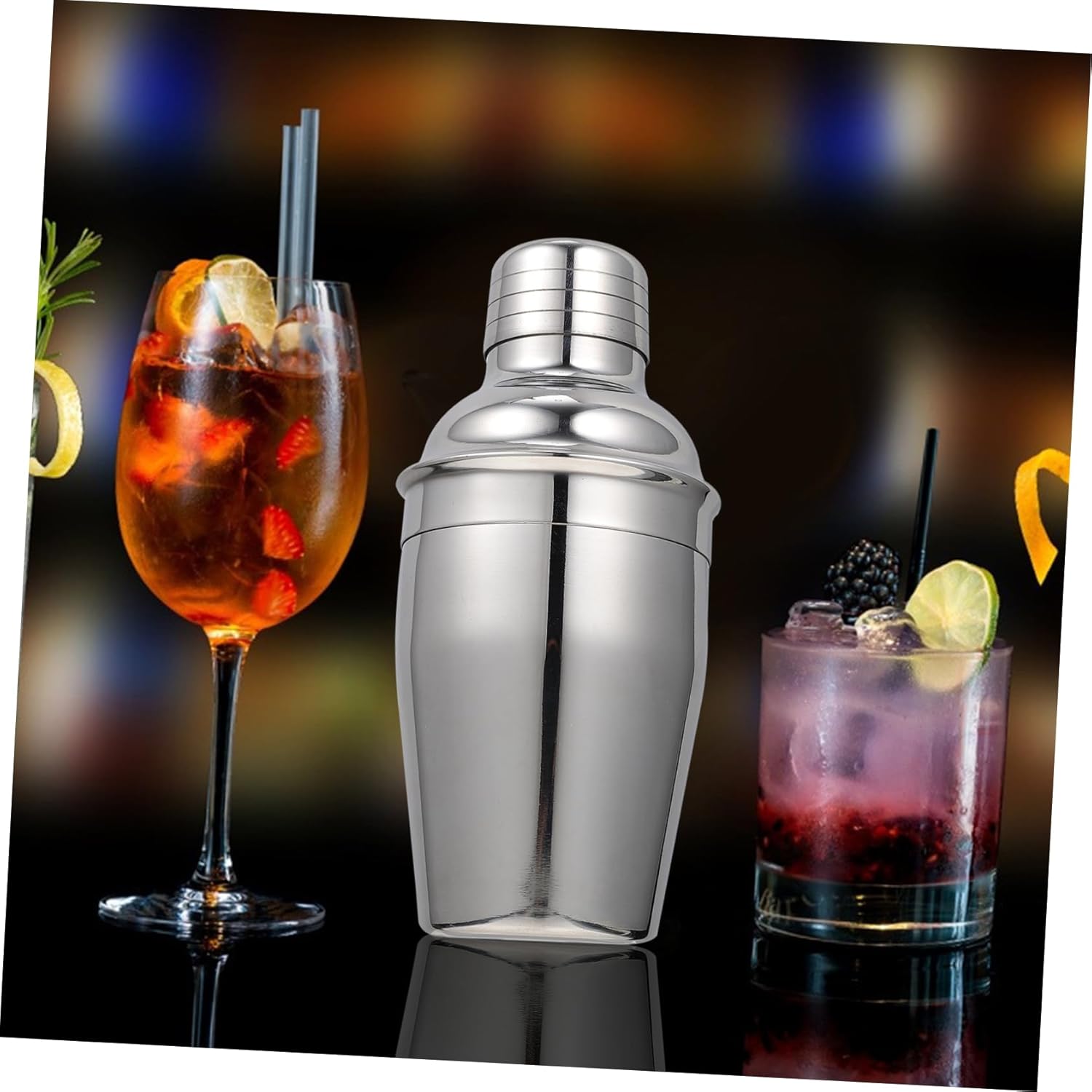 Zerodeko Stainless Steel Cocktail Shaker Set 12-Piece Bar Tools Strainer Jigger and Muddler for Home Bartending and Mixology
