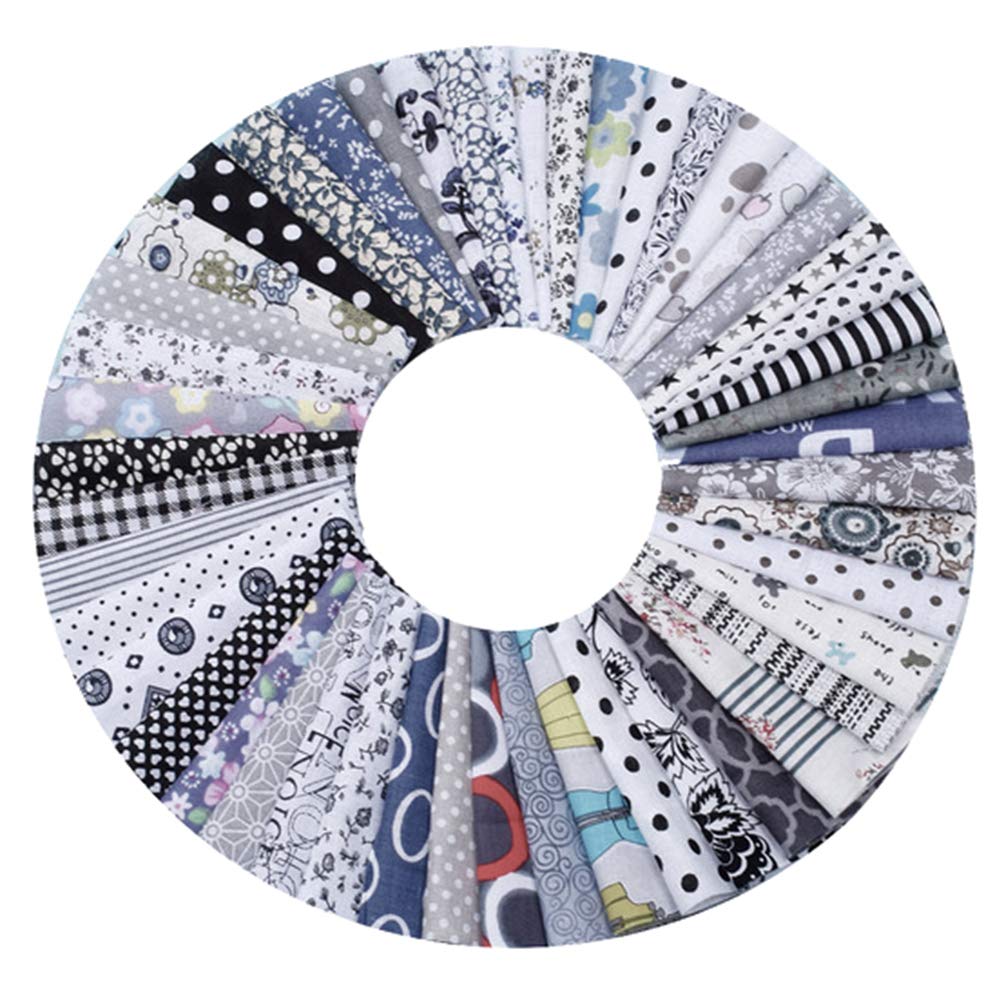 100 PCS Cotton Craft Fabric Bundle Squares Patchwork Lint Different Designs 4 X 4 inches (10cm x 10cm) for DIY Sewing Quilting Scrapbooking Pieces 4×4in Assorted Printed