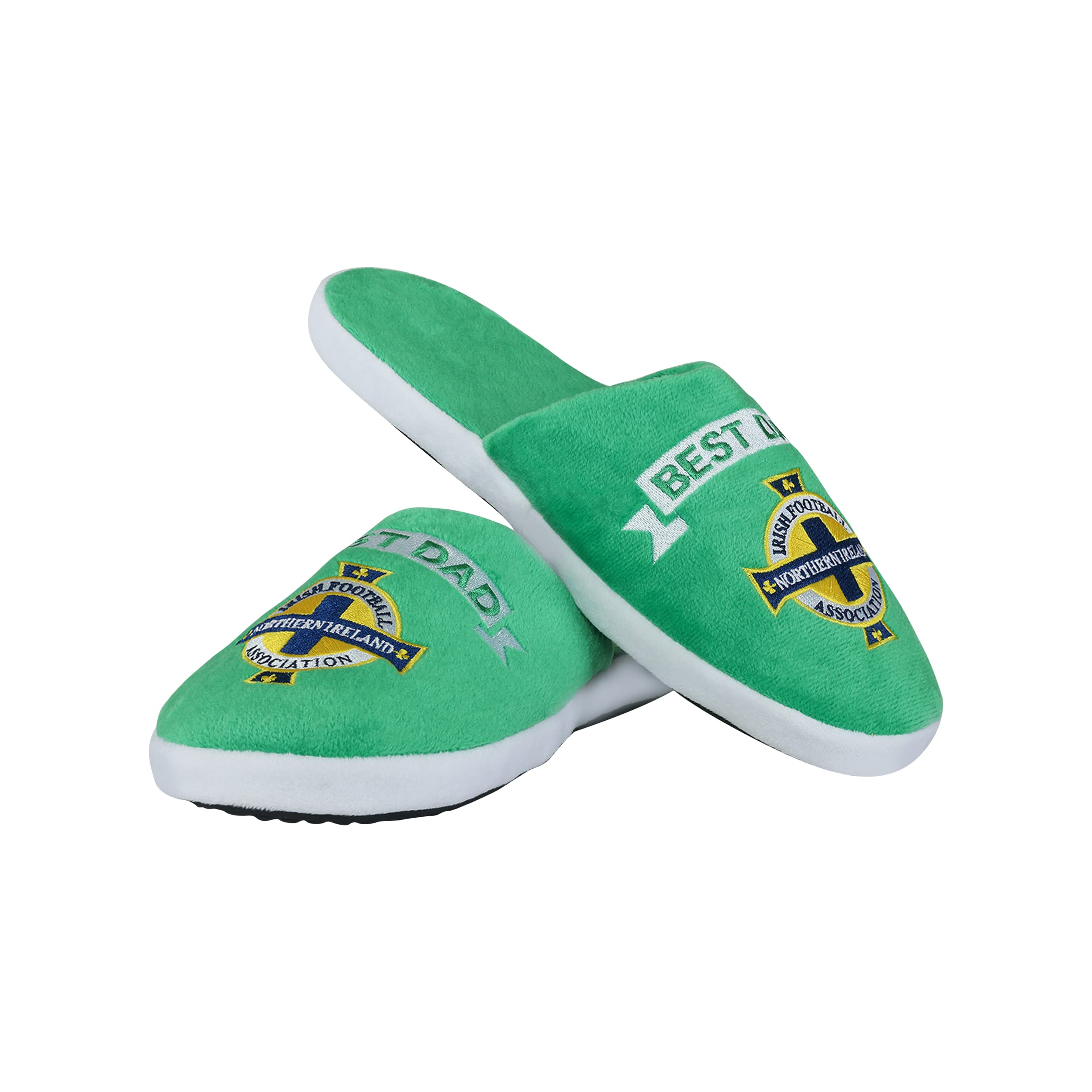 FOCO World Cup Euros Northern Ireland Fan Best Dad Slippers - Mens 8/9, 8/9 UK - Image 3