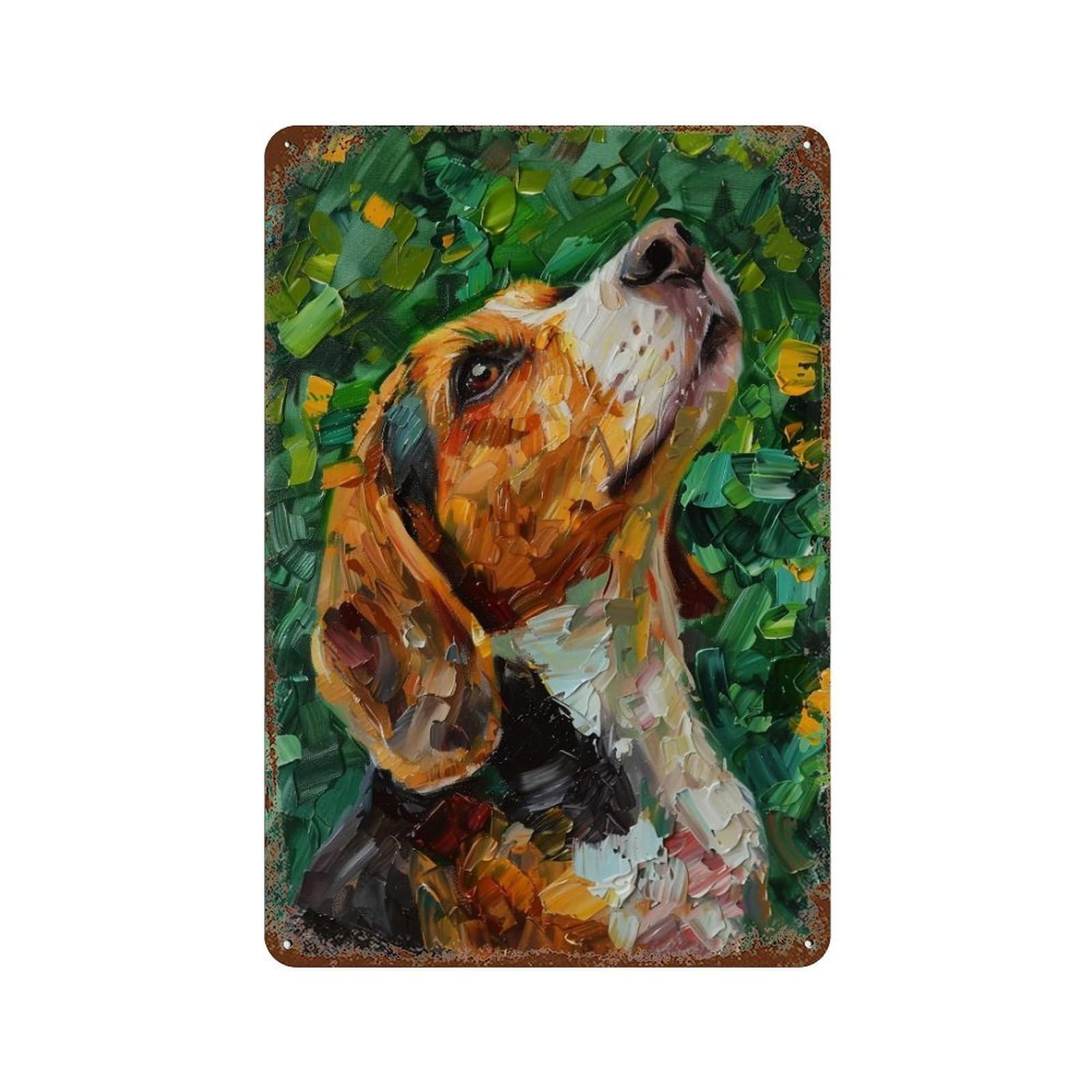 HDURYEYRYY Beagle in Green 04 Wall Retro Iron Vintage Art Metal Tin Sign Poster Modern Home Cofffee Club Art Bar Shop Decor 30x20cm