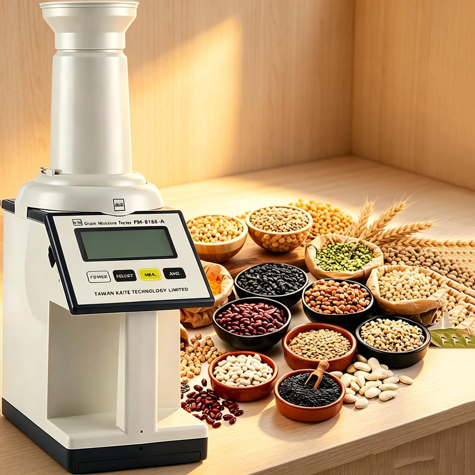 YANGYMM Grain Moisture Meter, For 14 Grains, With Battery And Brush, Measure Quickly, 1~40% Measuring Range, For Rice, Barley, Wheat, Soybean, And Other Grains
