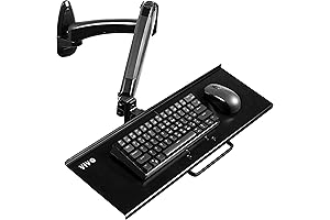 Sit-Stand Retractable Keyboard Tray with Counterbalance