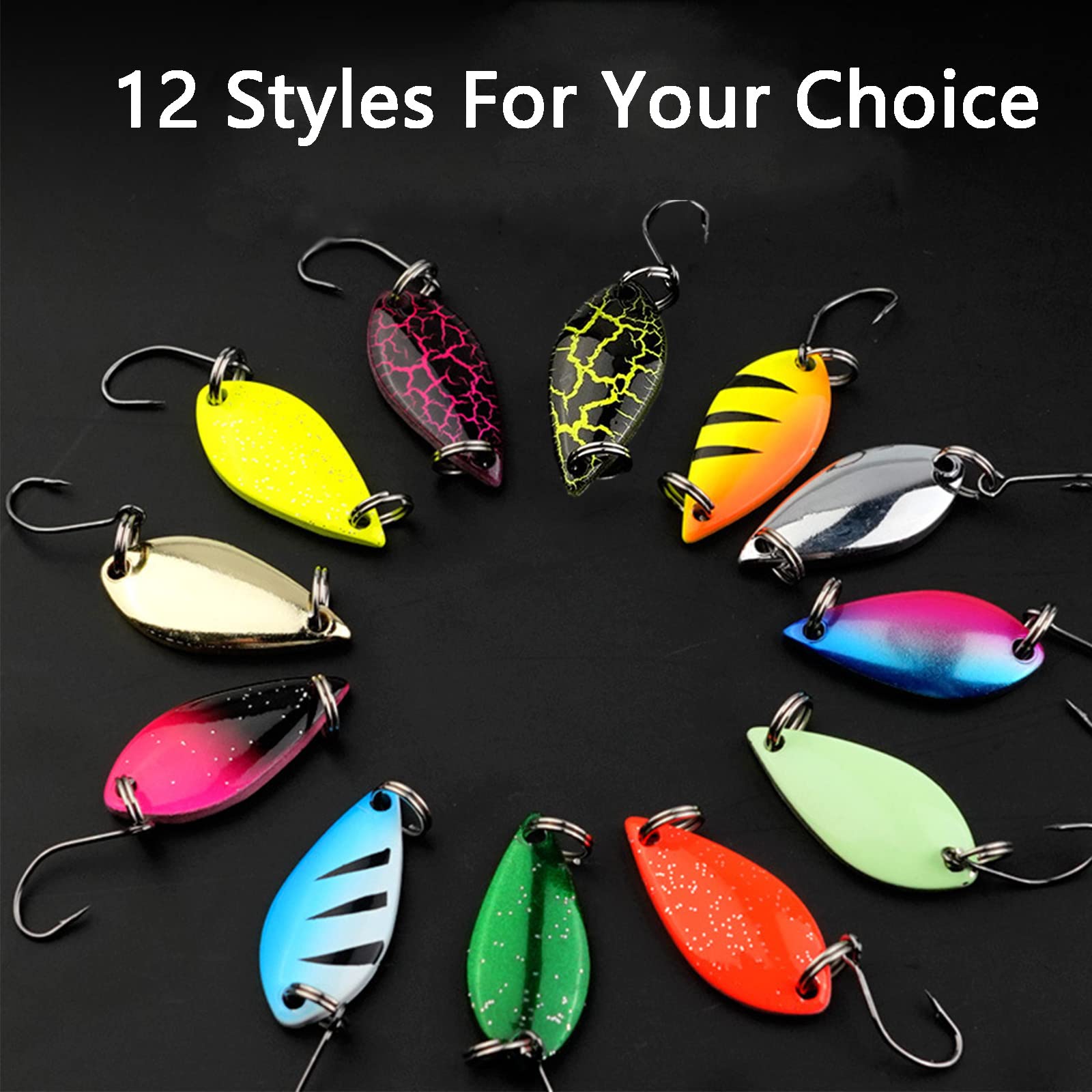 24 Pezzi Esche Da Pesca Cono Piuma Blu E Nero – Mosche Per Trota E Salmone Tigofly - Foto 2