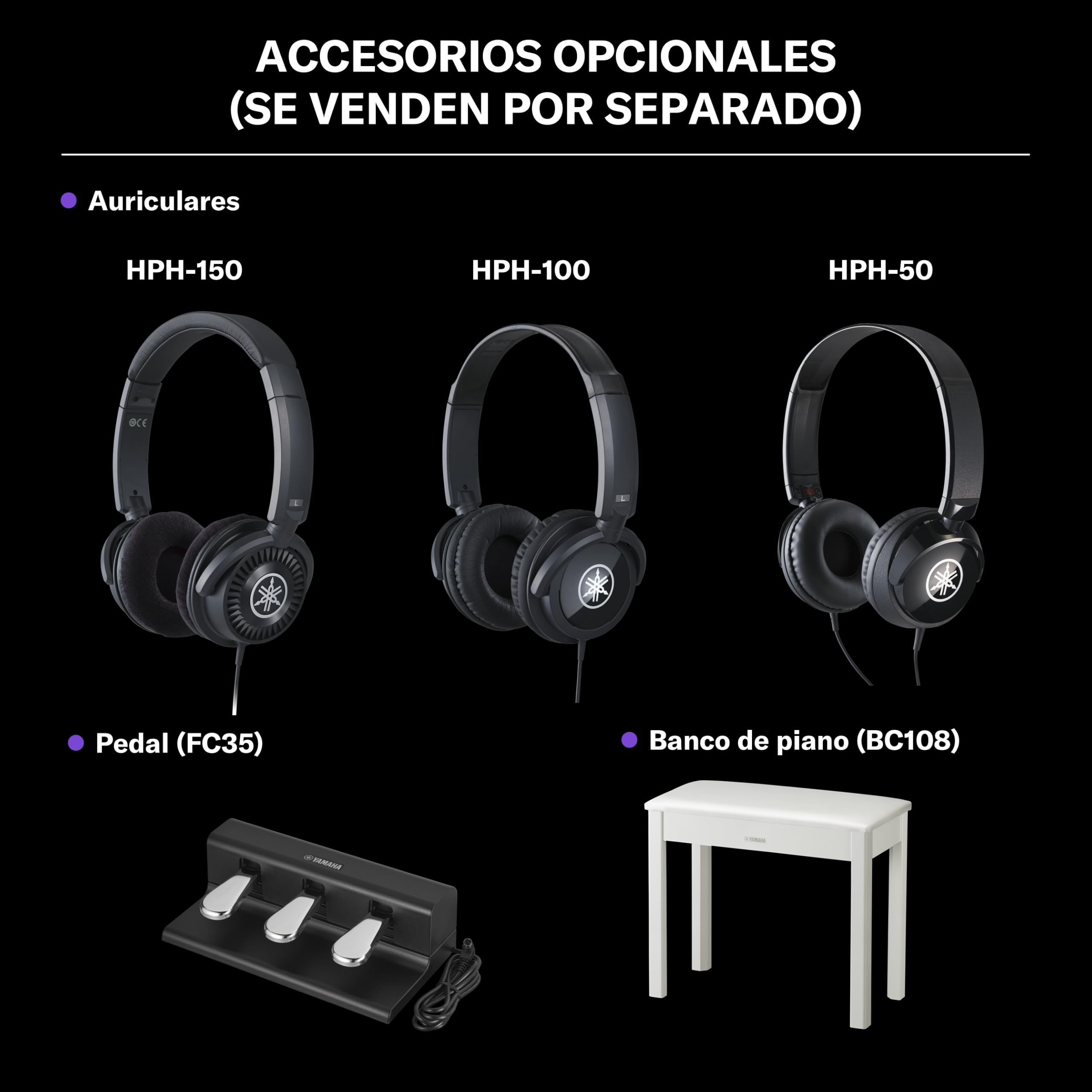 YAMAHA YDP-S36 Piano Digital – 88 Teclas Contrapesadas GHS, Sonido CFX Concert Grand, Diseño Slim, Bluetooth, 3 Pedales, Ideal para Casa y Principiantes – Blanco