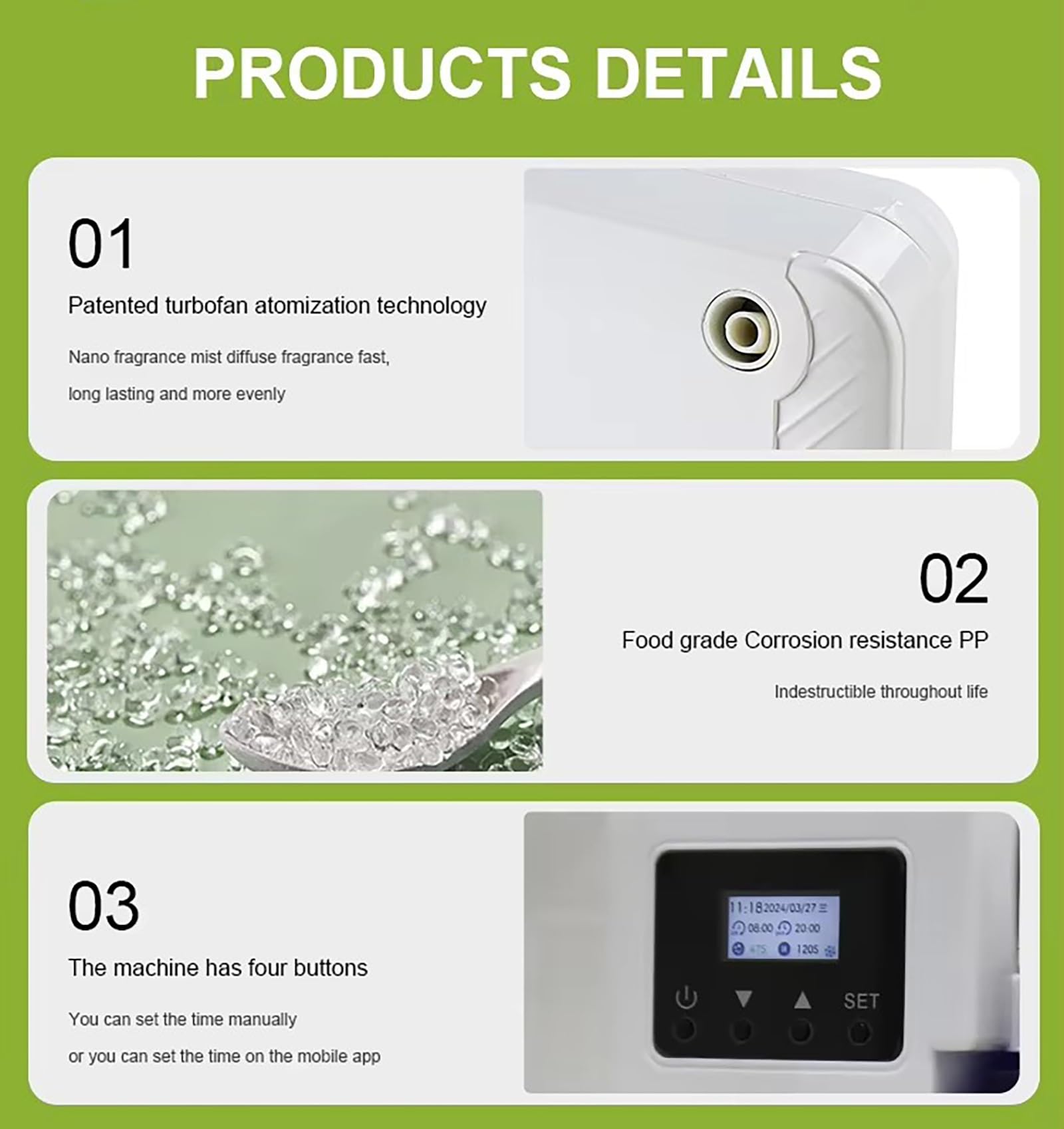 Difusor Aroma con Bluetooth For Hotel, Máquina Aromaterapia Comercial, Montado En La Pared, Control Inalámbrico por Aplicación, Temporizador Automático For Vestíbulo(Black)
