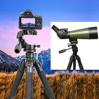 Vista 4 de Gosky Trípode - Trípode portátil de viaje para telescopios de visión, binoculares, videocámaras o cámaras SLR (Pro (61 pulgadas)