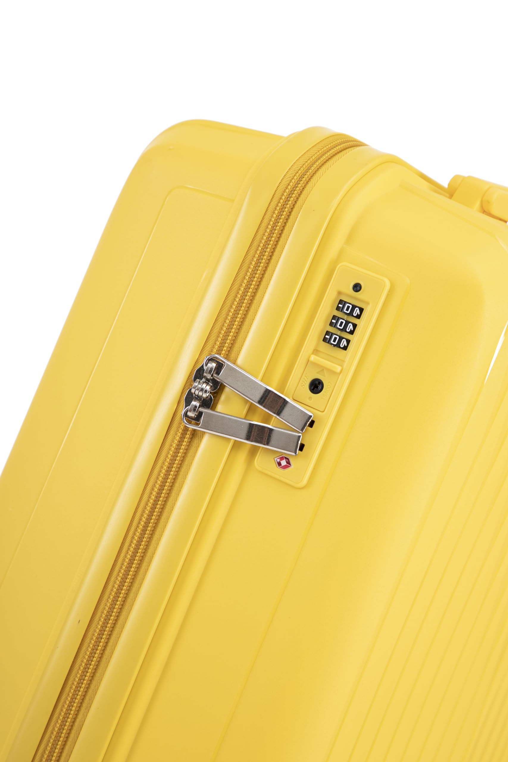 CELIMS - Valigia Media in Polipropilene 65 cm 20 kg | Trolley Rigido con Serratura TSA | 8 Ruote Girevoli 360° | Leggera Capiente Viaggio | Impermeabile | Giallo