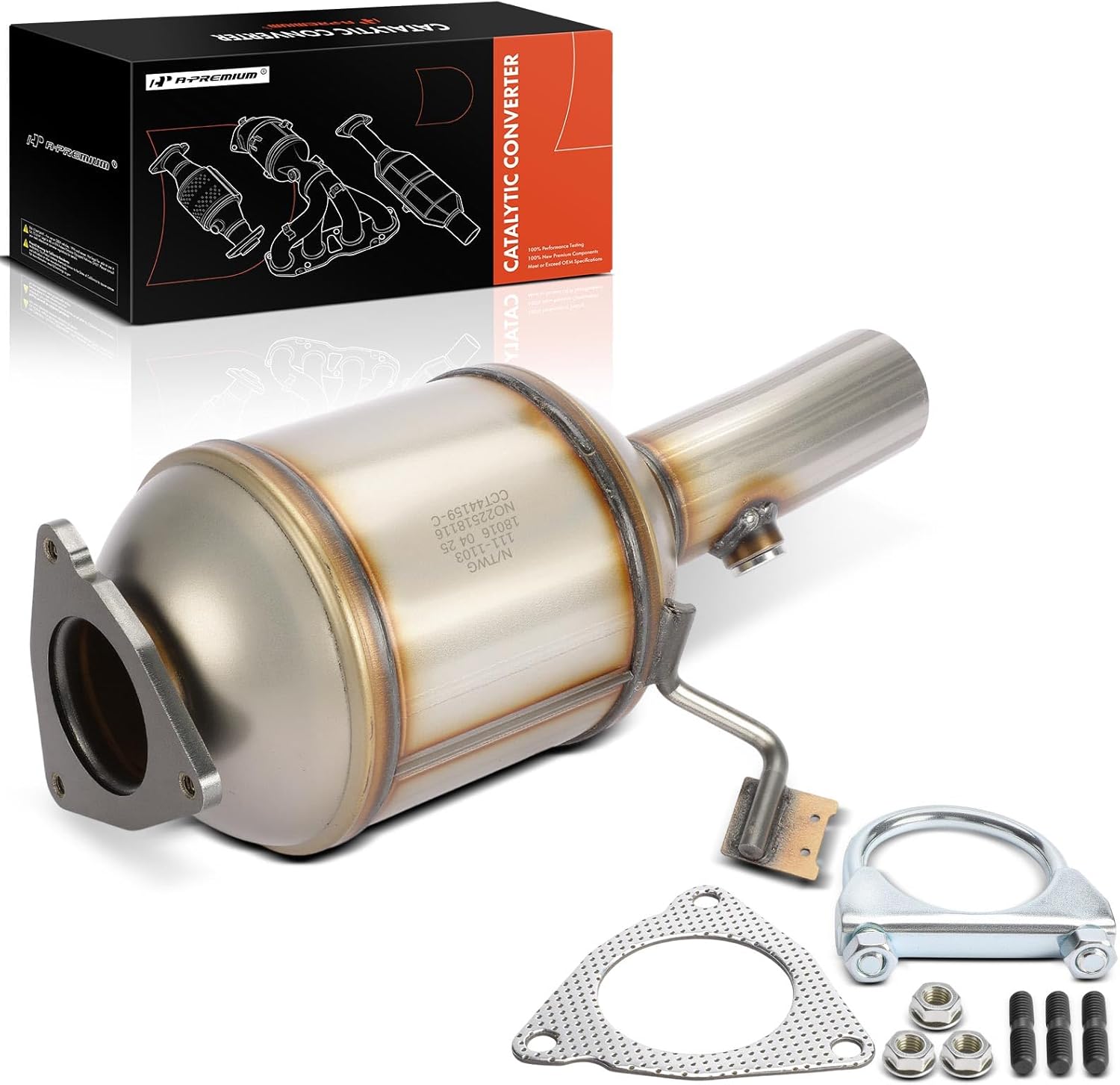 A-Premium Rear Catalytic Converter with Gasket Kit Direct-Fit Compatible with Land Rover Discovery Sport 2015-2017, Range Rover Evoque 2014-2018, 2.0L, E.P.A. Compliant