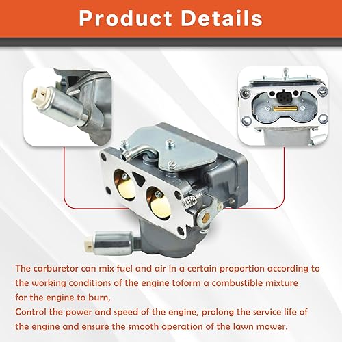 Miniatura 6 de Labwork 791230 Carburador con kit de juntas de repuesto para motores verticales V-Twin de 4 ciclos 20HP 21HP 23HP 24HP 25HP Reemplazo para 799230